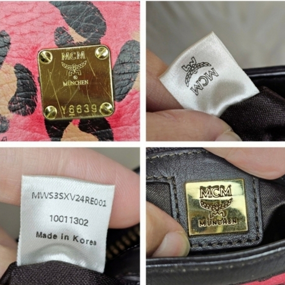 🔹️MCM🔹️ Etui Leopard Print Red and Black Pochette Handbag (Rare) - Picture 3 of 8